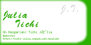 julia tichi business card